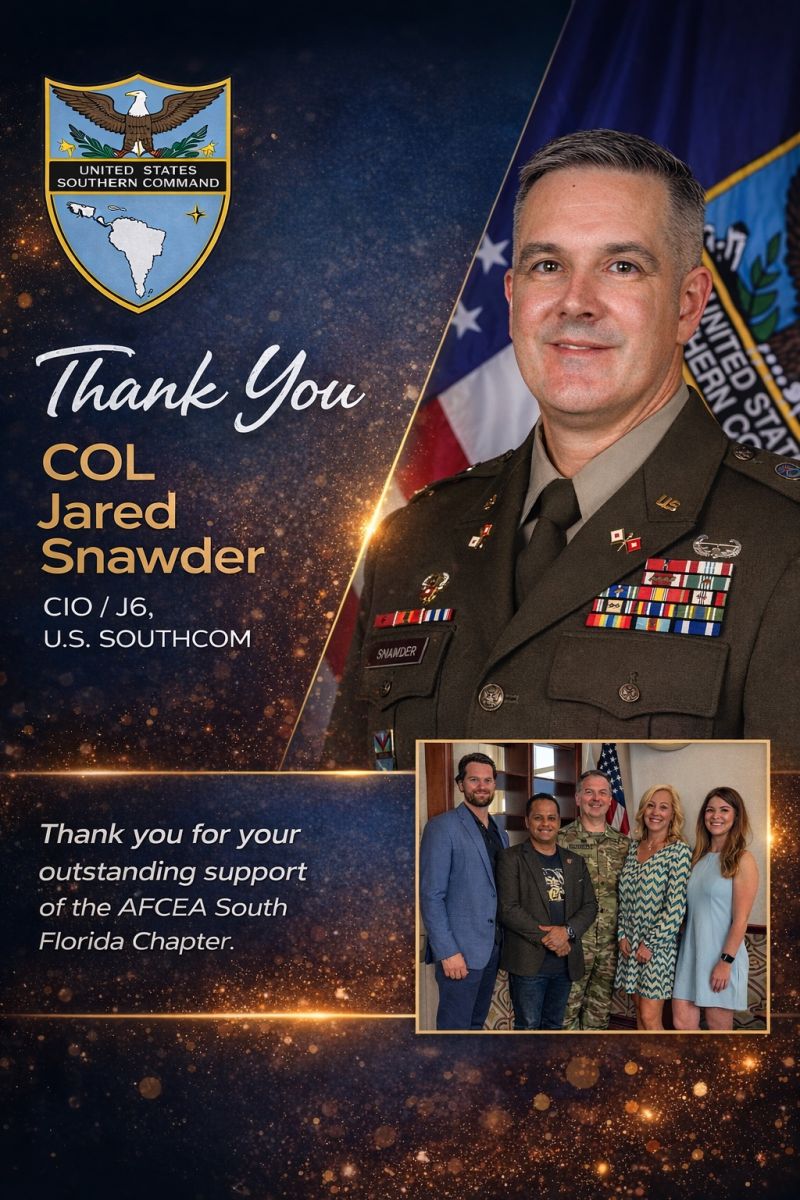 AFCEA South Florida CIO/J6 Chapter Relaunch Luncheon Thank You — April 1, 2026