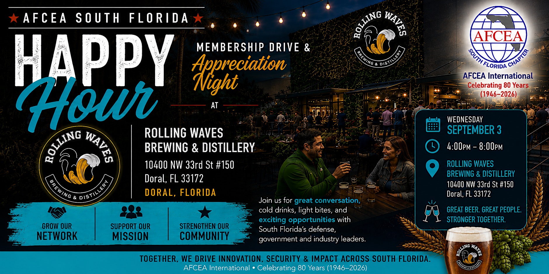 AFCEA South Florida Monthly Happy Hour — August 6, 2026