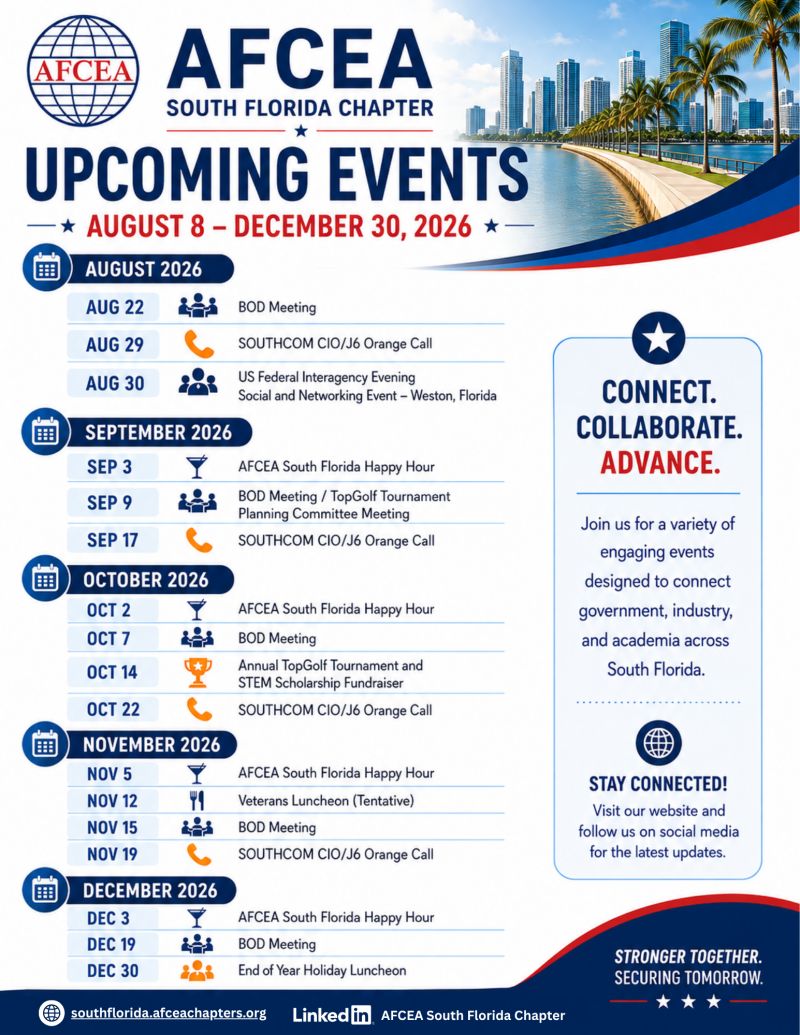 AFCEA South Florida 2026 Events Calendar